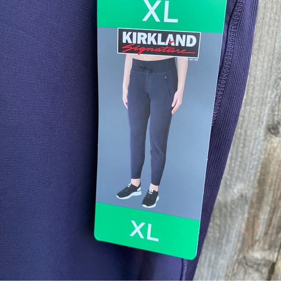 Women Kirkland Ladies Active Pants XL Stretch Wicking Pockets Purple - Picture 8 of 10